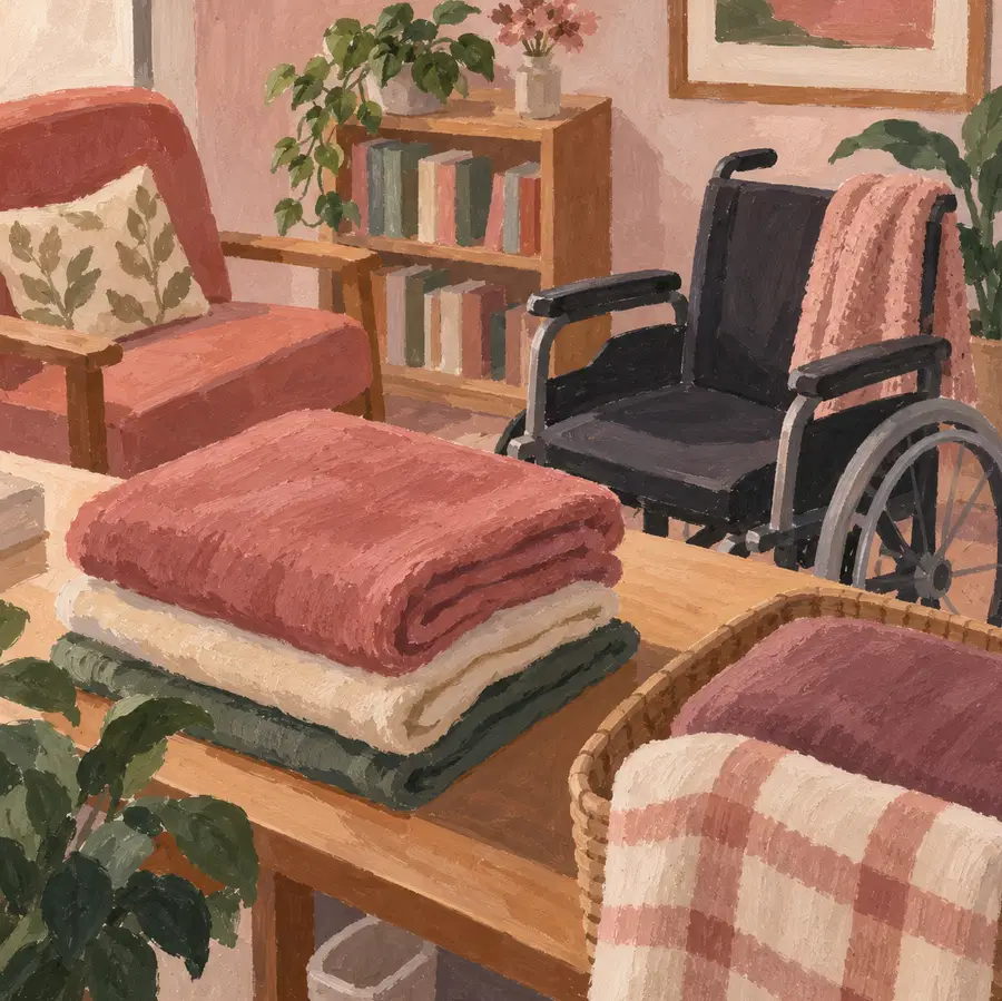 Illustration of care service businesses equipment and workspace